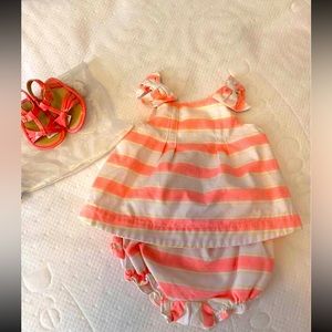 2 piece outfit with matching sandals